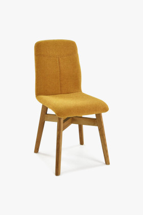 Jídelní židle York polstrovaná dub žlutá moderní